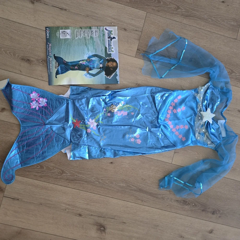 Girl's Magical Mermaid Costume Size Medium Halloween Dress Up - Picture 3 of 14